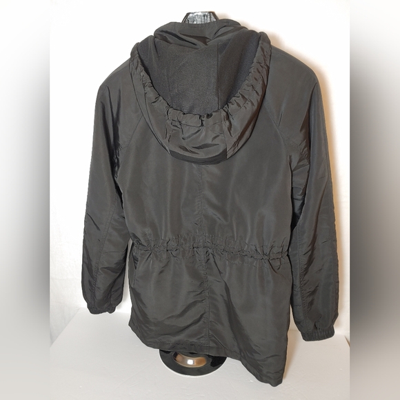 ZYIA active women's jacket size small full zip long sleeve black hooded EUC - Picture 4 of 7